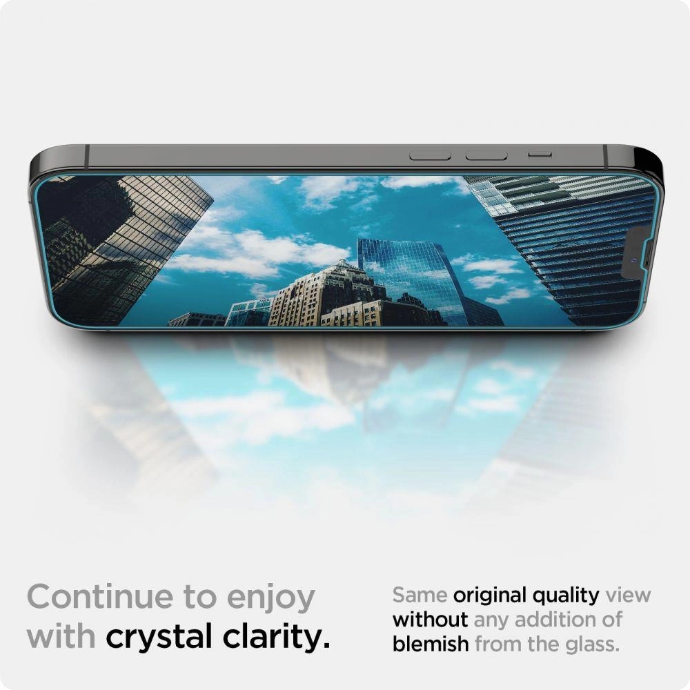 Spigen Glas.tR EZ Fit 2er Pack Schutzfolien mit einfachem Installationssystem - iPhone 13 / 13 Pro / 14 / 16e