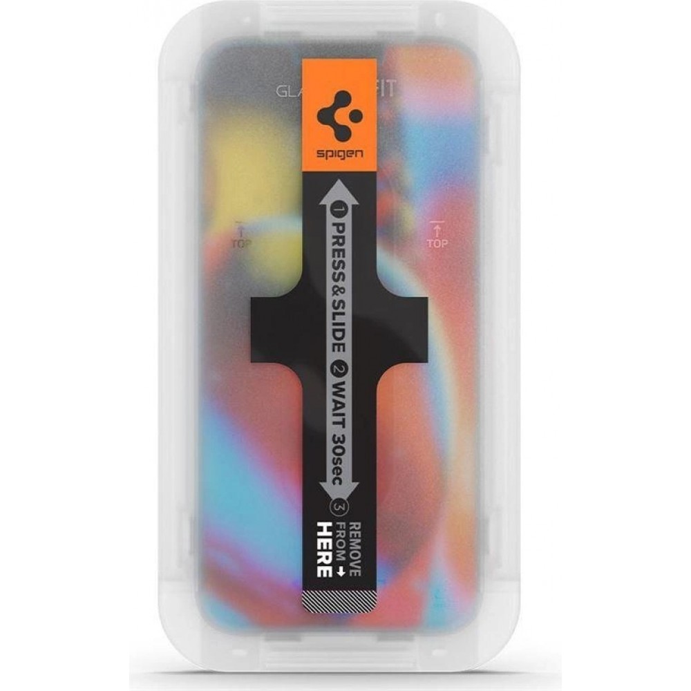 Spigen Glas.tR EZ Fit 2er Pack Schutzfolien mit einfachem Installationssystem - iPhone 13 / 13 Pro / 14 / 16e