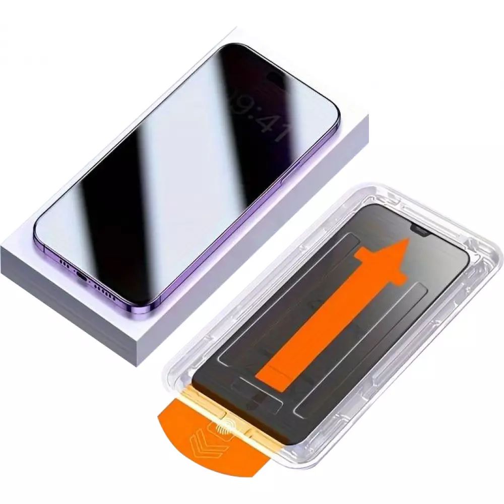 2er-Pack Anti-Spy Schutzscheiben mit automatischem Schnellmontageset und Staubschutz - iPhone 17 Pro