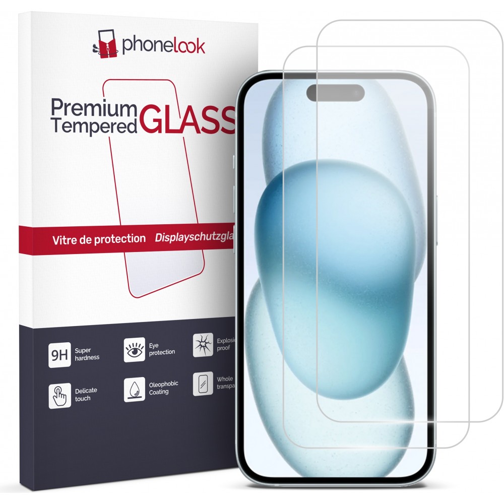 2er Set Panzer Glas Displayschutzfolie - iPhone 16 Plus