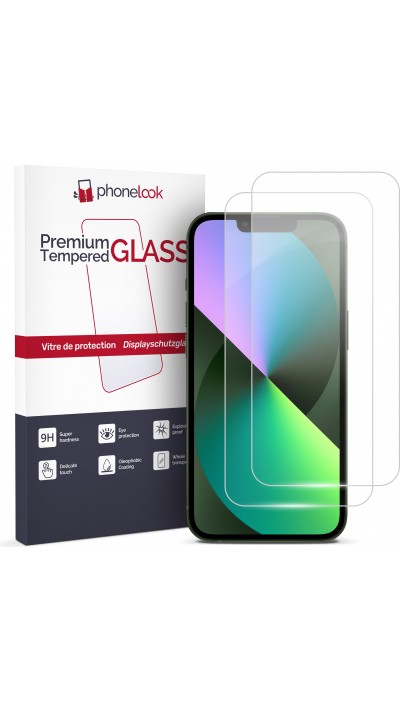 2er Set Panzer Glas Displayschutzfolie - iPhone 13 Pro