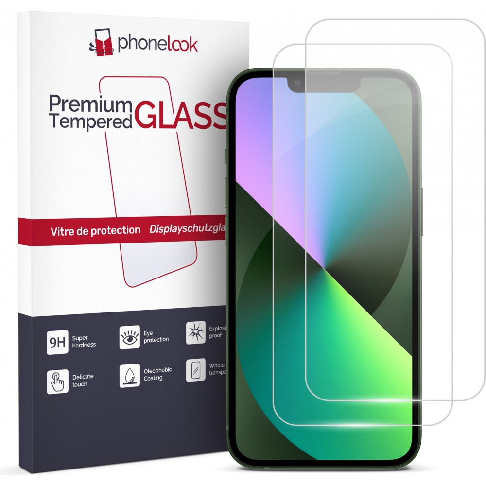 2er Set Panzer Glas Displayschutzfolie - iPhone 13 Pro Max