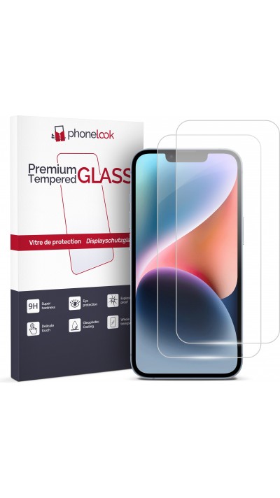 2er Set Panzer Glas Displayschutzfolie - iPhone 14 Plus
