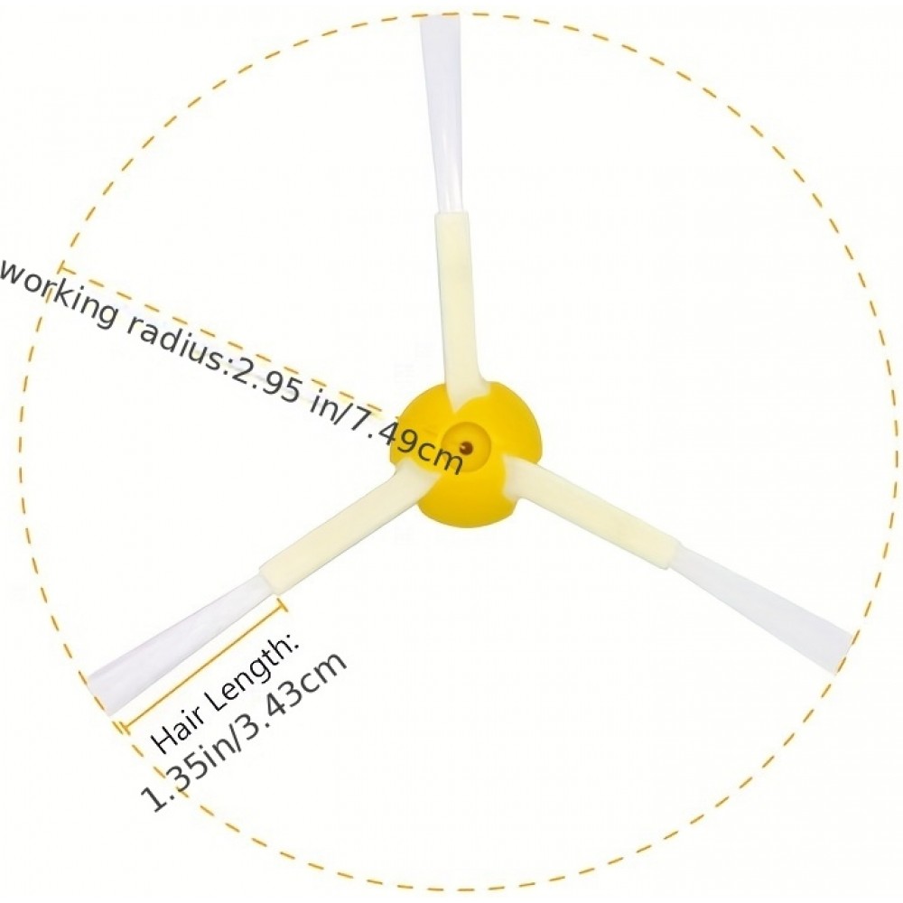 3er Set Ersatz Seitenbürsten für iRobot Roomba Serie 800 / 900