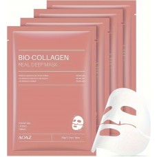 4er-Pack Bio-Kollagen Feuchtigkeitsmasken mit Hyaluronsäure und Niacinamid für alle Hauttypen