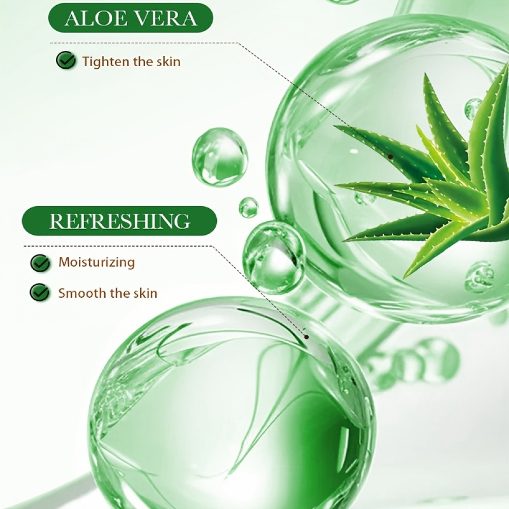 8er Pack Aloe Vera Tuchmasken feuchtigkeitsspendend und straffend mit Hyalurons&auml;ure alkoholfrei