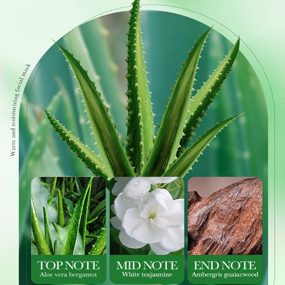 8er Pack Aloe Vera Tuchmasken feuchtigkeitsspendend und straffend mit Hyalurons&auml;ure alkoholfrei