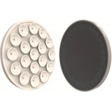 MagSafe 360° Rotierender Silikon-Magnet-Patch mit Saugnapf für Handyhalterung - Weiß
