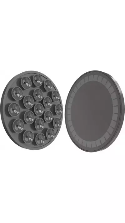MagSafe 360° Rotierender Silikon-Magnetpatch mit Saugnapf für Handyhalterung - Schwarz