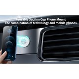 MagSafe 360&deg; Rotierender Silikon-Magnetpatch mit Saugnapf f&uuml;r Handyhalterung - Schwarz