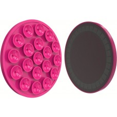 MagSafe 360° drehbarer Silikon-Magnet-Patch mit Saugnapf für Handyhalterung - Rosa