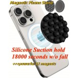 MagSafe 360° drehbarer Silikon-Magnet-Patch mit Saugnapf für Handyhalterung - Rosa