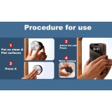 MagSafe 360° drehbarer Silikon-Magnet-Patch mit Saugnapf für Handyhalterung - Rosa