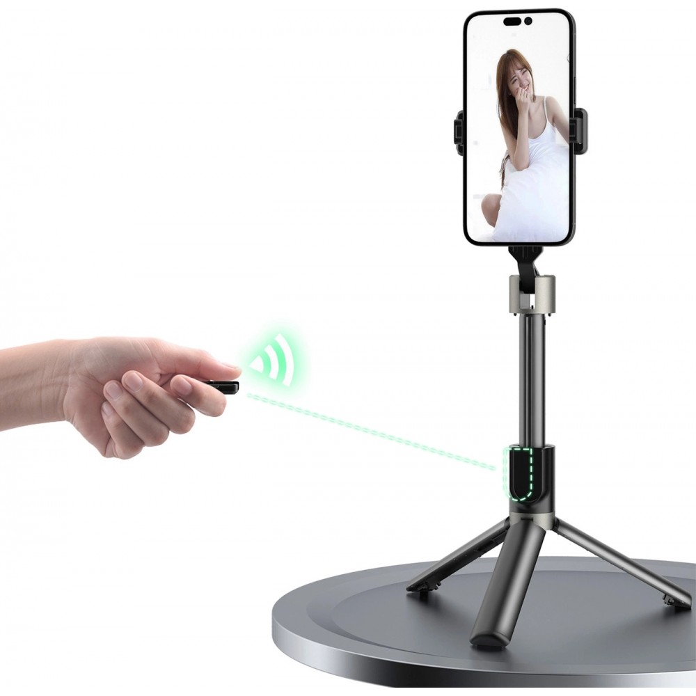 Selfie-Stick Teleskopstange mit Stativ Dudao F18B für Smartphone und Kamera - Schwarz