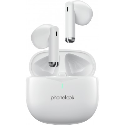 PhoneLook Pods 2 - Kabellose TWS Bluetooth 5.3 In-Ear Kopfhörer ENC Headset + Lade Case - Weiss