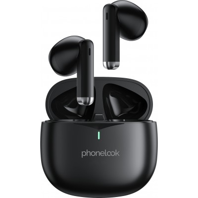 PhoneLook Pods 2 - Kabellose TWS Bluetooth 5.3 In-Ear Kopfhörer ENC Headset + Lade Case - Schwarz