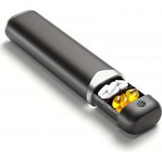 Woche Pillendose tragbar 7 Tage kompakte Medikamenten-Dispenser - Schwarz