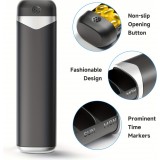 Woche Pillendose tragbar 7 Tage kompakte Medikamenten-Dispenser - Schwarz