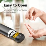 Woche Pillendose tragbar 7 Tage kompakte Medikamenten-Dispenser - Schwarz