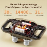 Pistolet de massage musculaire profond &agrave; 6 t&ecirc;tes