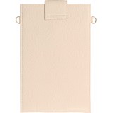 Elegante universelle Smartphone Umhängetasche aus veganem Leder inkl. Umhängegurt aus Leder (vegan) - Sand