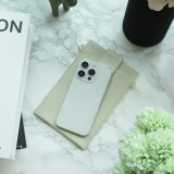Elegante universelle Smartphone Umhängetasche aus veganem Leder inkl. Umhängegurt aus Leder (vegan) - Sand