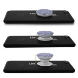 Pop Socket 3D Glitzer - Austauschbare Finger & Einhand Halterung für Smartphone / Tablets - Schwarz