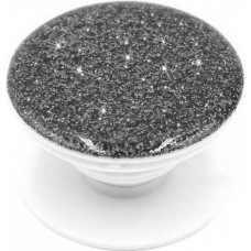 Pop Socket 3D Glitzer - Austauschbare Finger & Einhand Halterung für Smartphone / Tablets - Silber