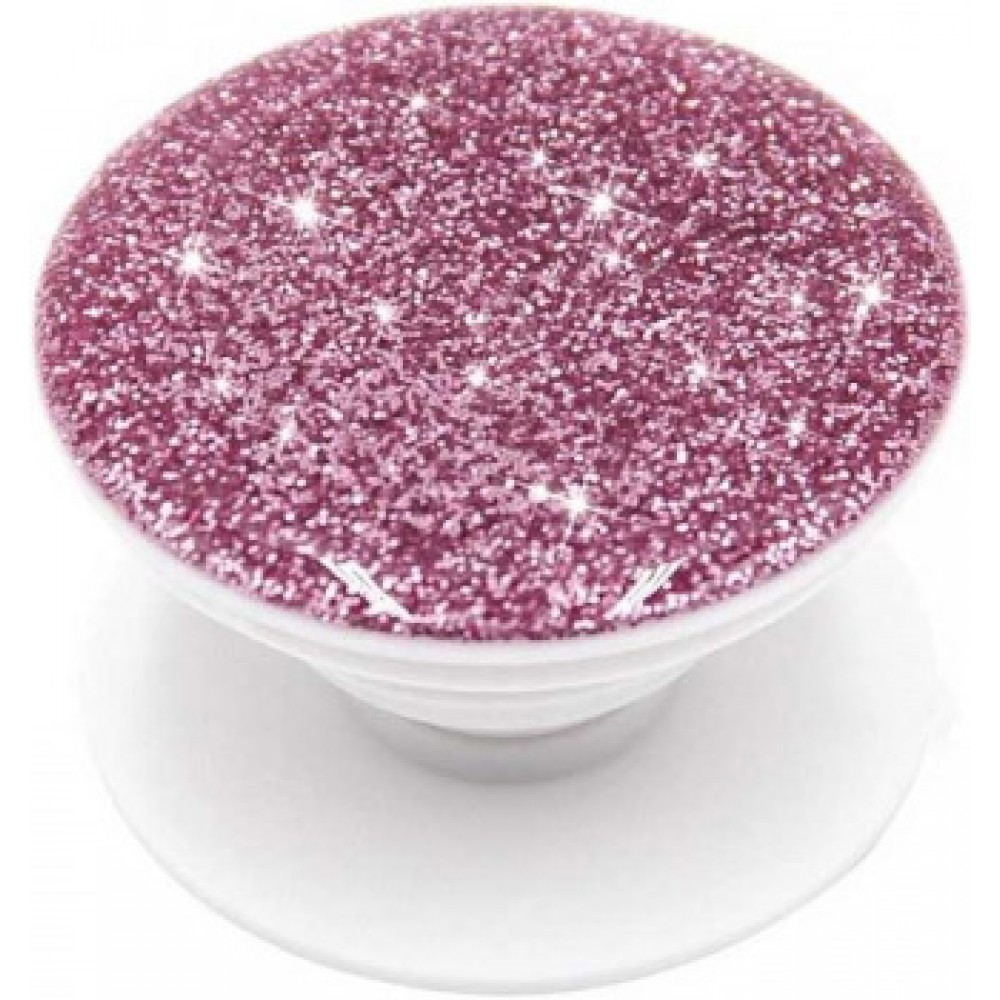 Pop Socket 3D Glitzer - Austauschbare Finger & Einhand Halterung für Smartphone / Tablets - Rosa