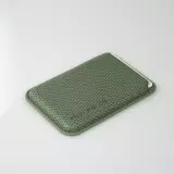 Magnetischer Kartenhalter Wallet Carbon Effekt - Kompatibel mit Apple MagSafe - Grün