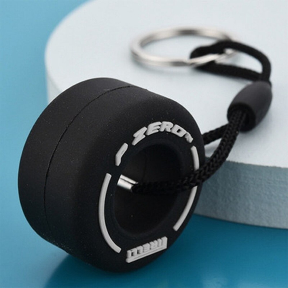 Universeller Schlüsselanhänger / Schlüsselring - Pneu "P Zero" Pirelli F1 Sport - Weiss