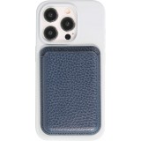 MagSafe Magnetkartenhalter aus veganem Leder mit starken Magneten - Blau
