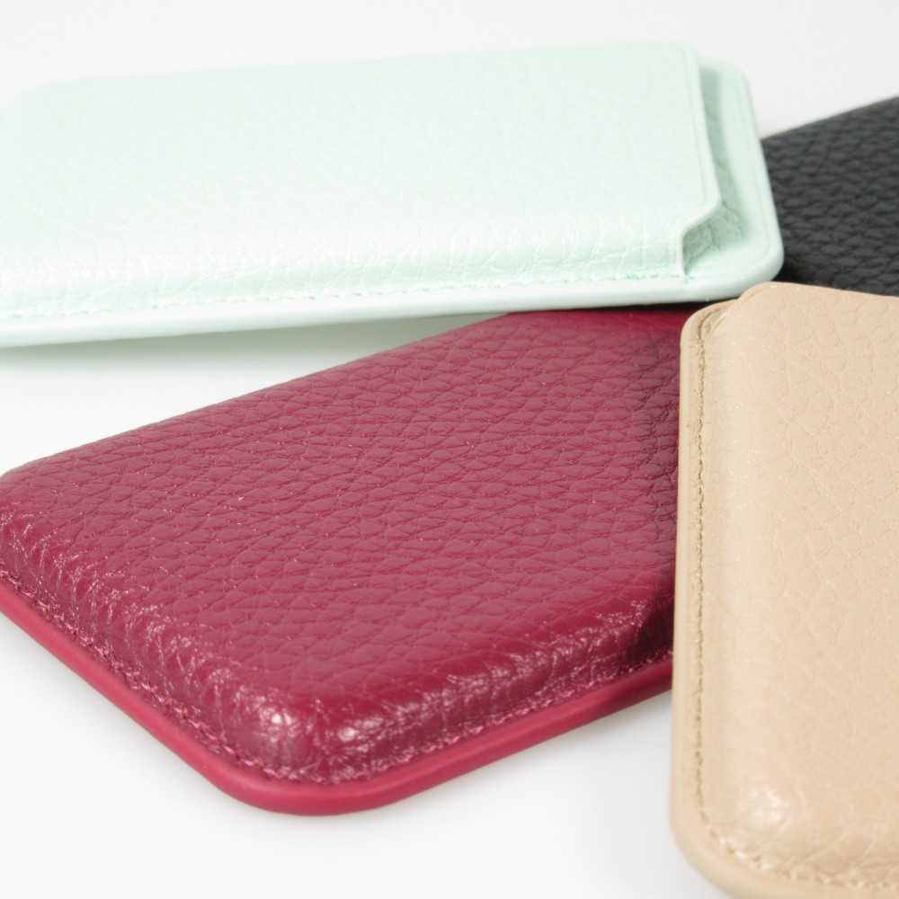 MagSafe Magnetkartenhalter aus veganem Leder mit starken Magneten - Blau