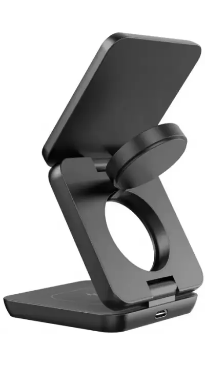 PowerSafe kompakte 3-in-1-Ladestation MagSafe (iPhone, Apple Watch, AirPods) - Schwarz