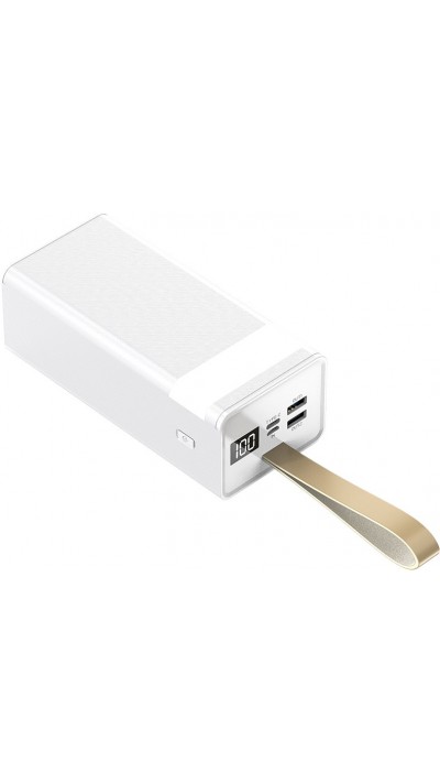 Power Bank Luxurieux 50000mAh Chargement rapide PD 22W LED Ultra Capacité - Blanc