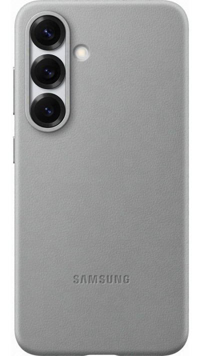 Galaxy S25 Case Hülle - Premium Vegan-Leder Backcover KindSuit - Grau