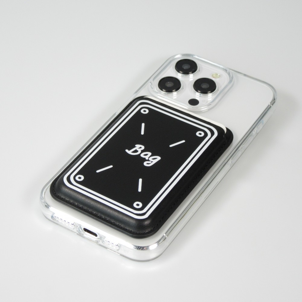 Premium magnetischer Kartenhalter mit starker Haftung - Kompatibel mit Apple MagSafe  - Design nr 2