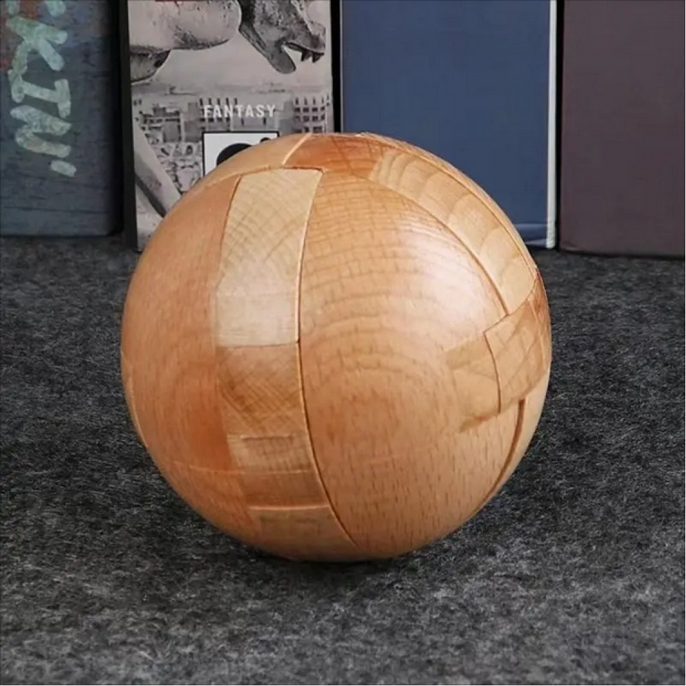 Holzpuzzle Kugel - Magischer Ball Gedächtnisspielzeug, stimulierendes Spielzeug - Braun