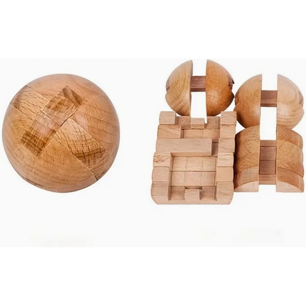 Holzpuzzle Kugel - Magischer Ball Gedächtnisspielzeug, stimulierendes Spielzeug - Braun