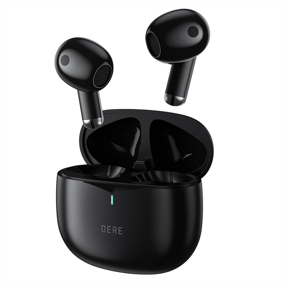 QERE E28 Kabellose Bluetooth 5.3 Kopfhörer In-Ear HIFI mit Nois cancellation, IPX5 & Touch Control - Schwarz