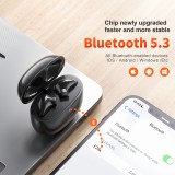 QERE E28 Kabellose Bluetooth 5.3 Kopfhörer In-Ear HIFI mit Nois cancellation, IPX5 & Touch Control - Schwarz