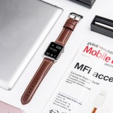 Qialino Armband aus echtleder braun - Apple Watch 44/45/46/49 mm