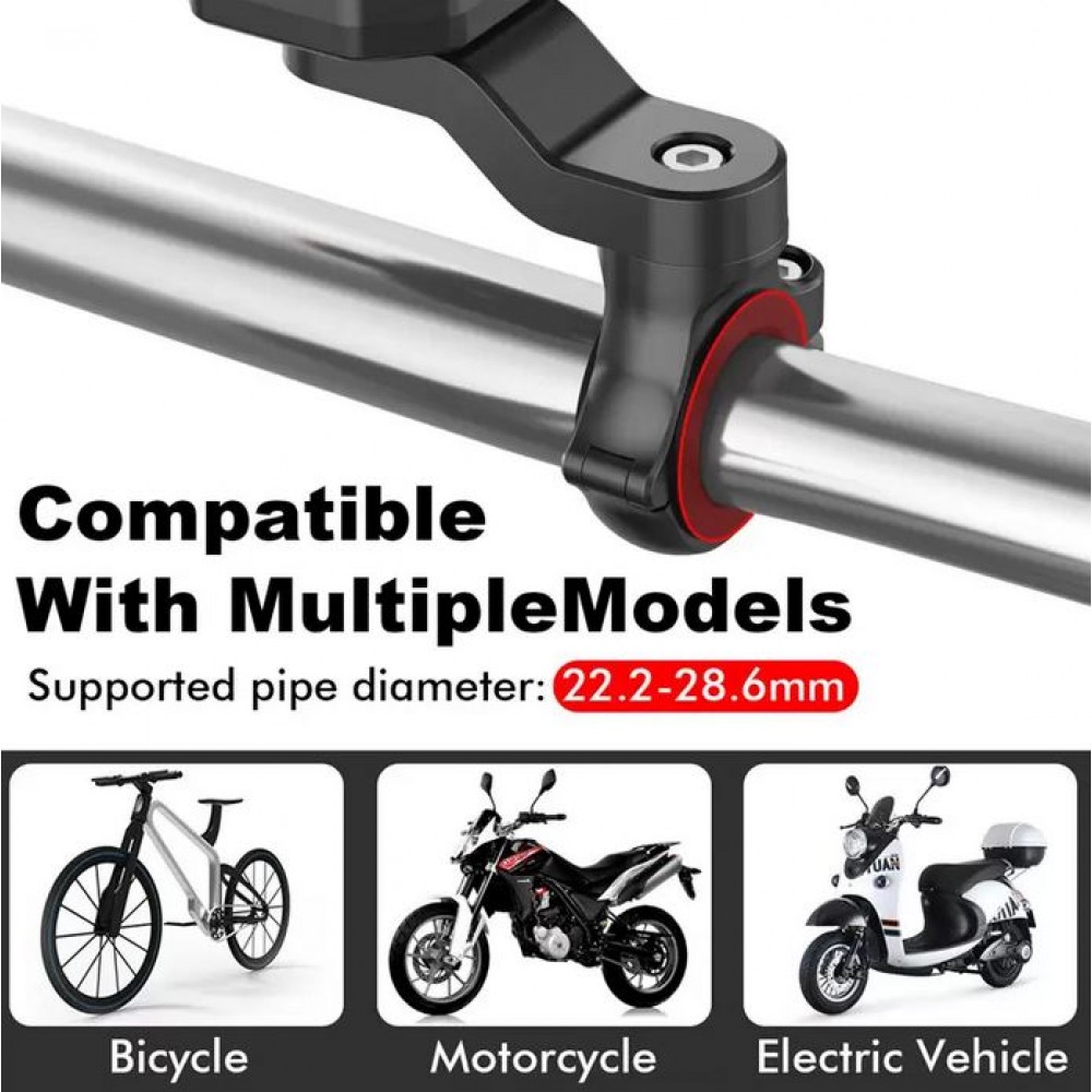 Quick Lock - Smartphone Halterung für Fahrrad und Motorbike mit Quick Release Funktion - Schwarz
