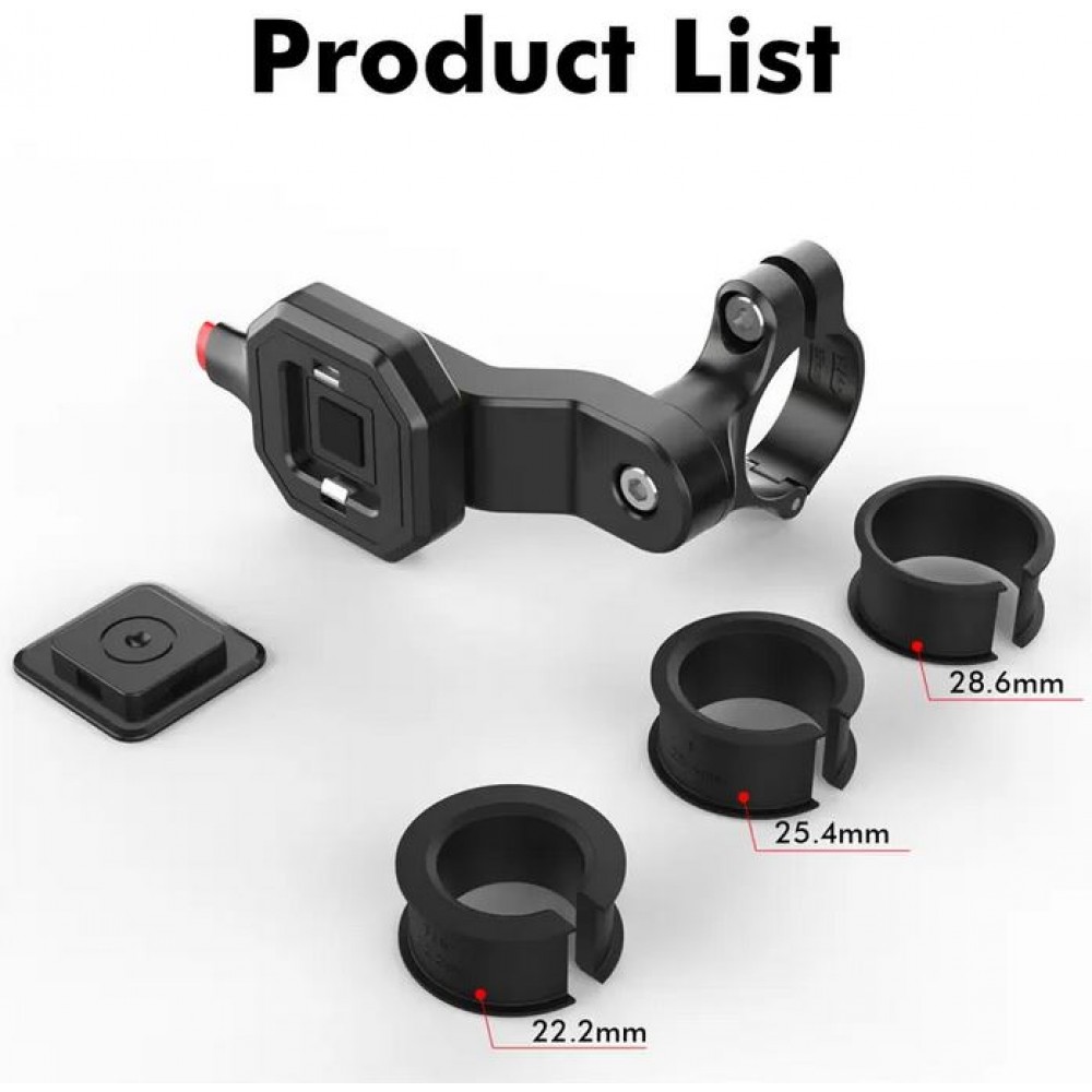 Quick Lock - Smartphone Halterung für Fahrrad und Motorbike mit Quick Release Funktion - Schwarz