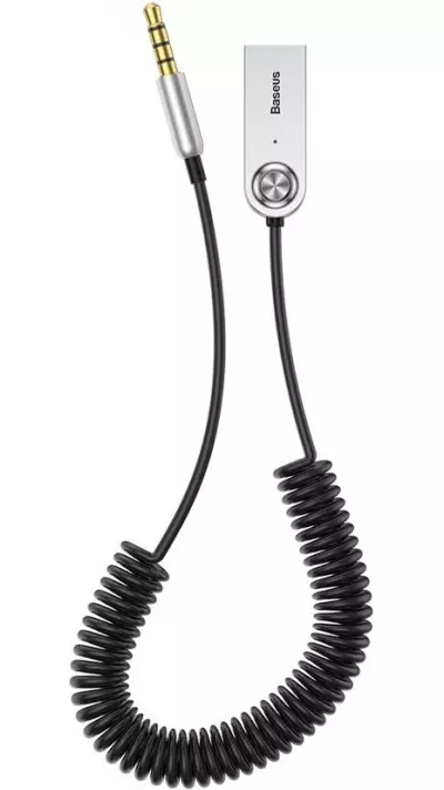Baseus BA01 Bluetooth 5.0 KFZ Audioempfänger AUX Kabel Adapter für Audiogerät - Schwarz