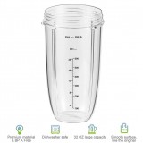 Récipient Nutribullet 950ml Gobelet avec indicateur de volume de remplissage - Transparent