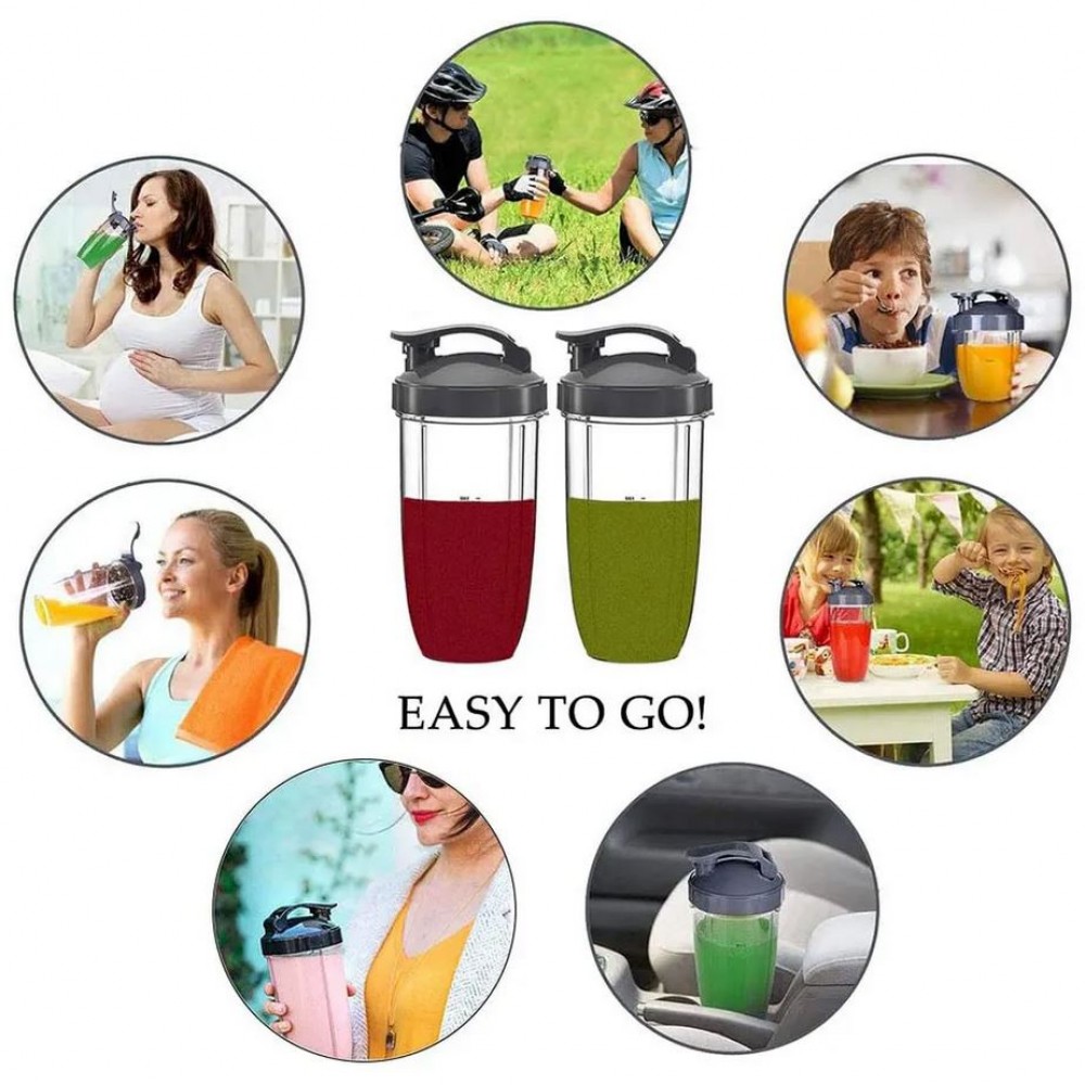 Récipient Nutribullet 950ml Gobelet avec indicateur de volume de remplissage - Transparent