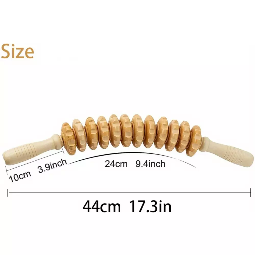 Naturholz Anti-Cellulite Massage-Roller für tiefe Muskeln und Gewebe, Lymphdrainage