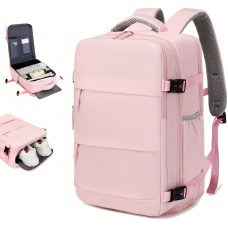 Reiserucksack für Laptop 38.1cm Damen mit USB Ladeport Schuhfach verstellbare Träger Blau