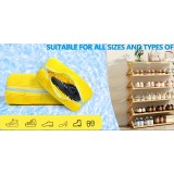 Hochwertiger Schuhwaschsack aus strapazierfähigem Polyester mit Polsterung für Sneakers und Kleidung - Gelb